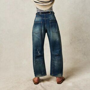Free People We the Free Moxie Pull-On Barrel Jeans - Size 30